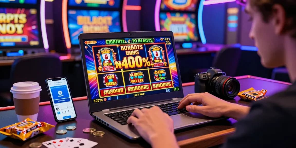Exciting casino scene with a player using credit cards at https://brcs.co.uk/ for immersive gaming experience.