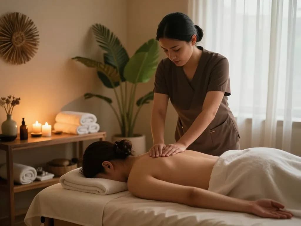 Experience 역삼동마사지 therapy in a serene spa with soothing ambiance.