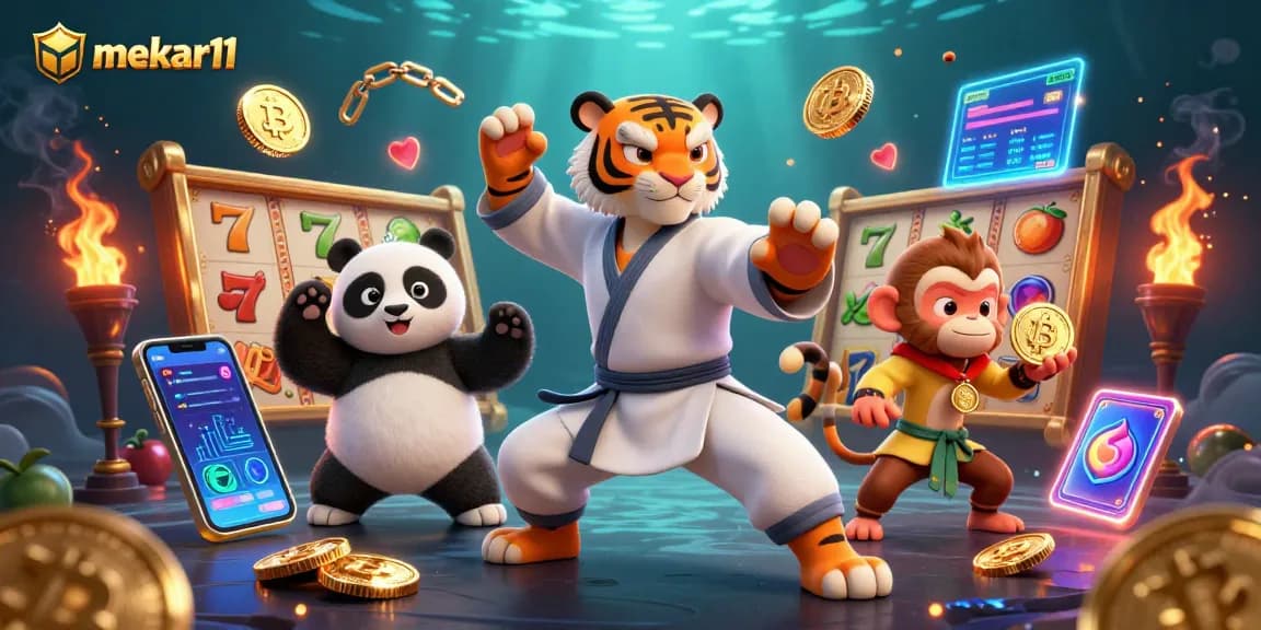 Win big at mekar11 with thrilling slot machines and vibrant characters in a dynamic casino setting.