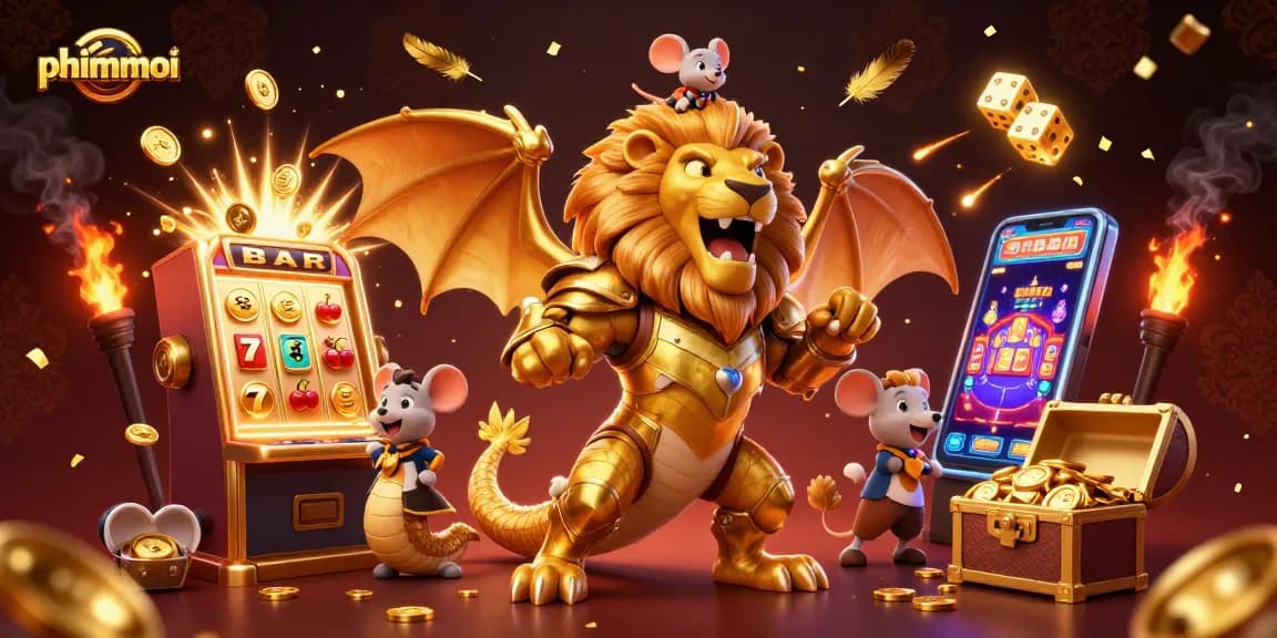 Spin the slots and win with phimmoi’s vibrant casino-themed illustration.