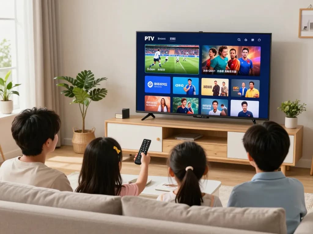 iptv kopen biedt gezinsvriendelijke entertainment met diverse streamingopties in een gezellige woonkameromgeving