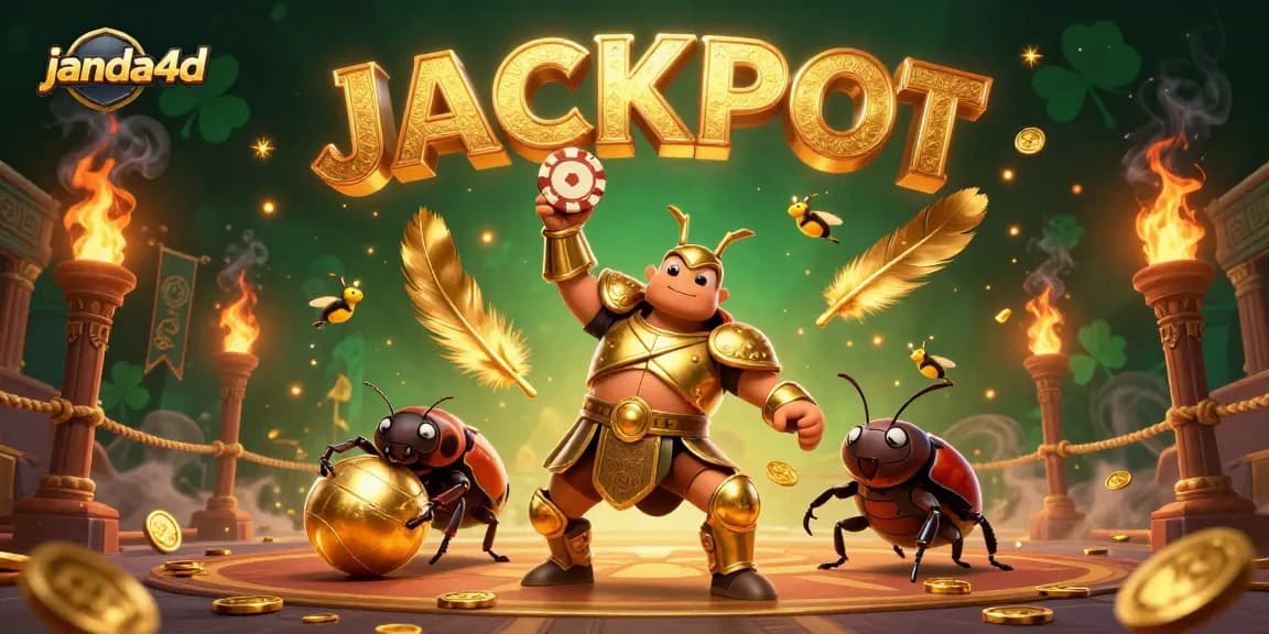 Mainkan slot di janda4d dengan beetle pahlawan di arena bertanding yang megah.