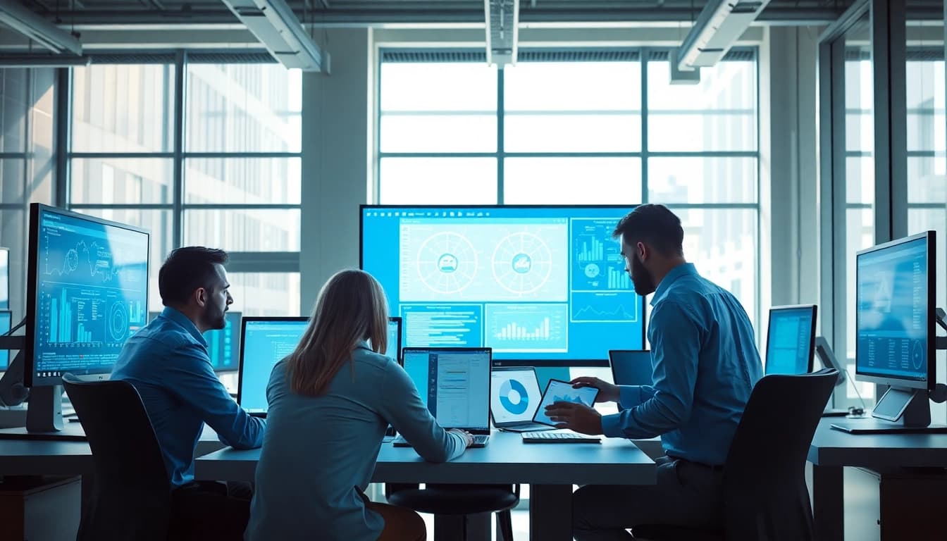 Provide advanced it infrastructure services solutions in a modern collaborative office environment.