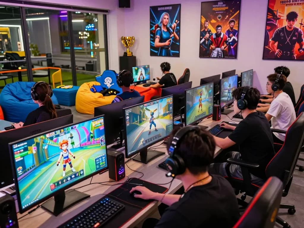 Players engaging in the ligasedayu online gaming community, showcasing vibrant virtual interactions and competitive atmosphere.