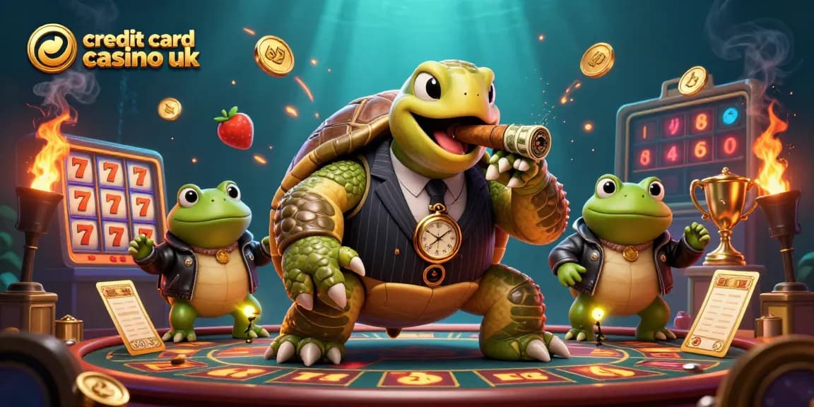 Experience the excitement of the credit card casino uk with vibrant 3D characters and casino elements.