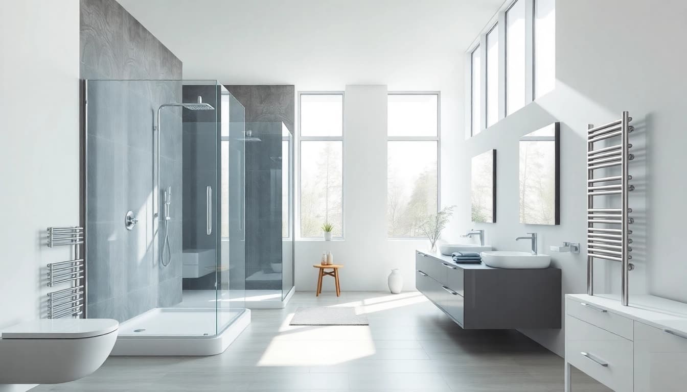 sonni sanitär GmbH präsentiert stilvolle Badprodukte in einem modernen Badezimmer.