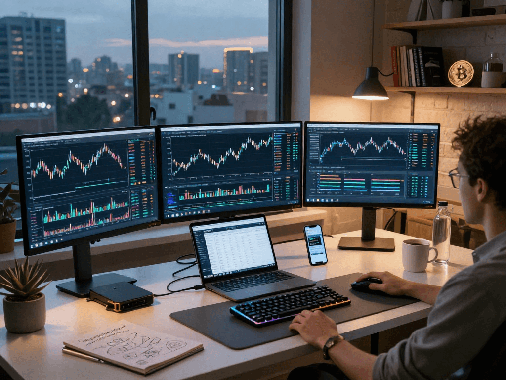 MetaTrader 5 官网的专业交易环境，展现全面的加密货币图表与分析工具