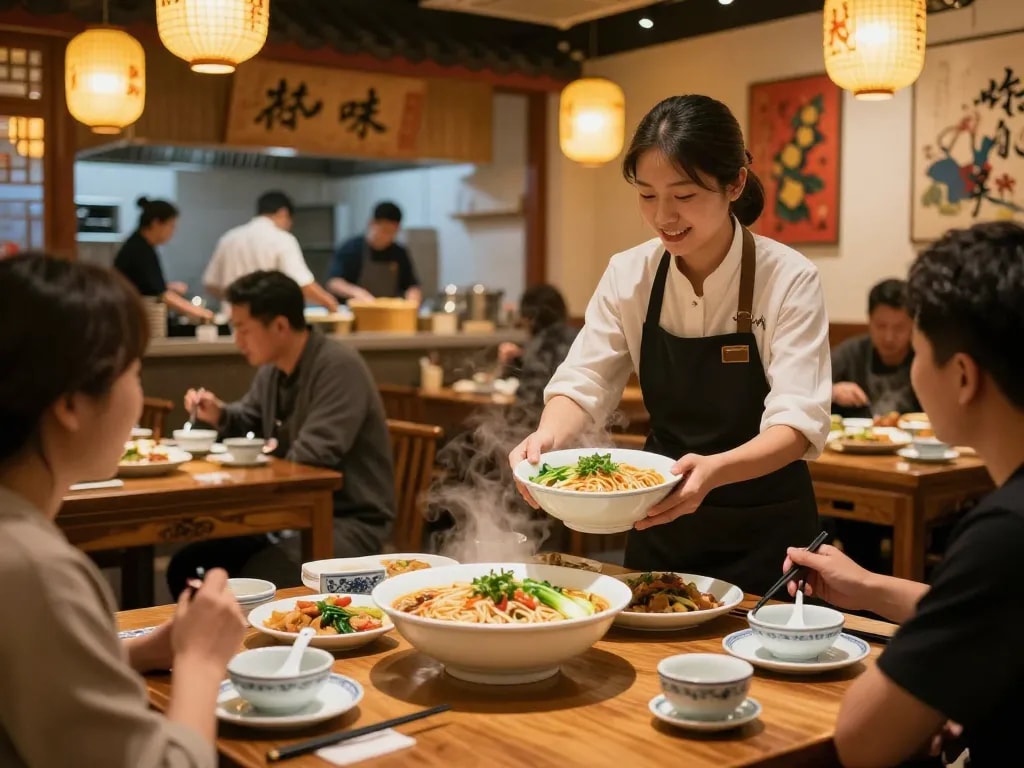 Delicious Chinese noodles served at Asian Star Chinese Restaurant, promoting 88Pulsa's vibrant dining experience.