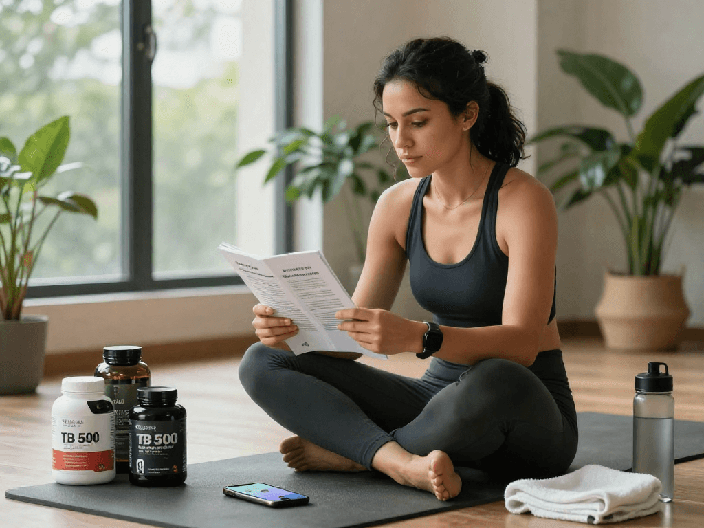 TB 500 benefits showcased in a modern wellness environment, supporting health recovery strategies.