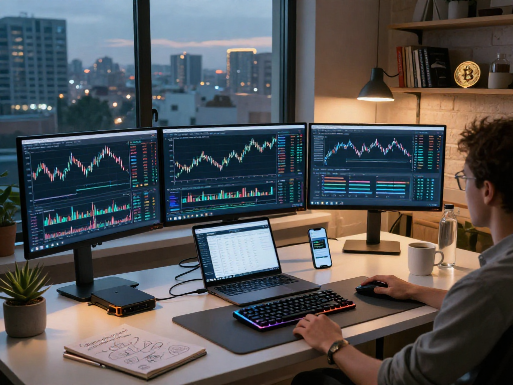 MetaTrader 5 官网的专业交易环境，展现全面的加密货币图表与分析工具