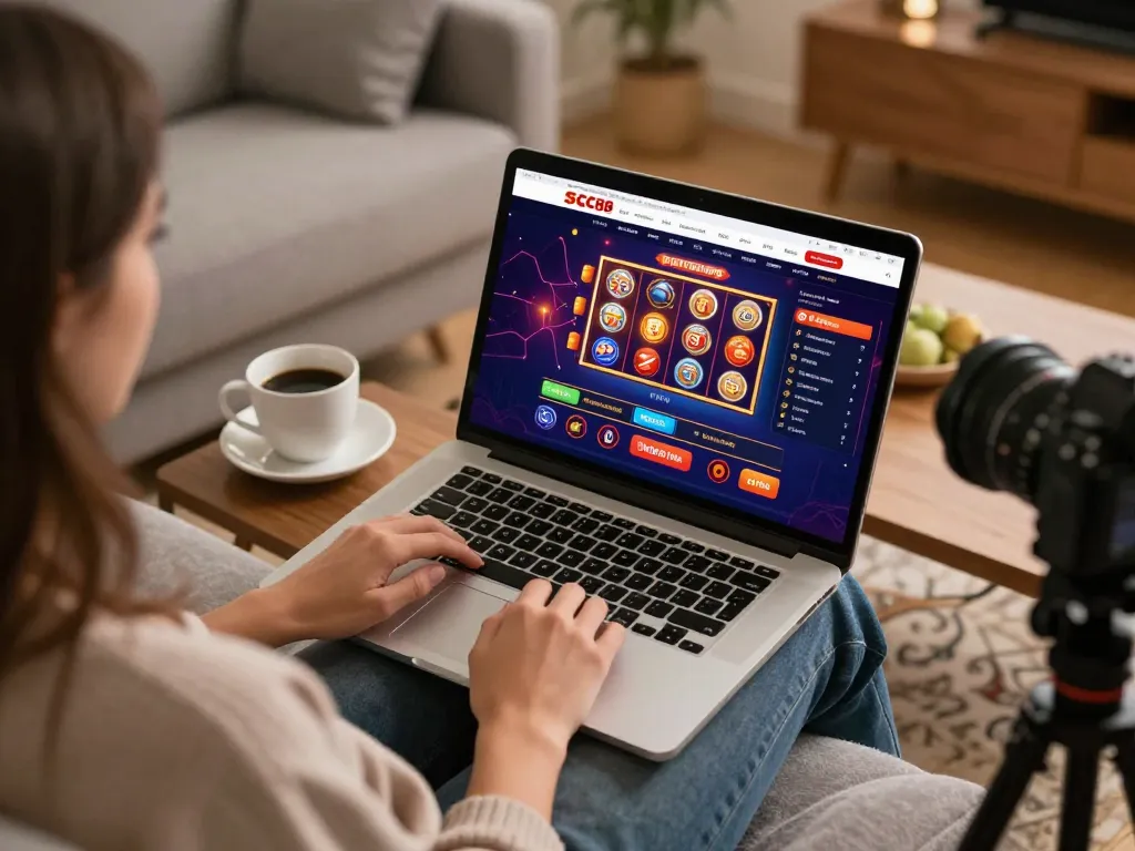 Engaging online gaming experience on SC88 TRANG CHỦ platform with cozy home setting and vibrant game visuals.