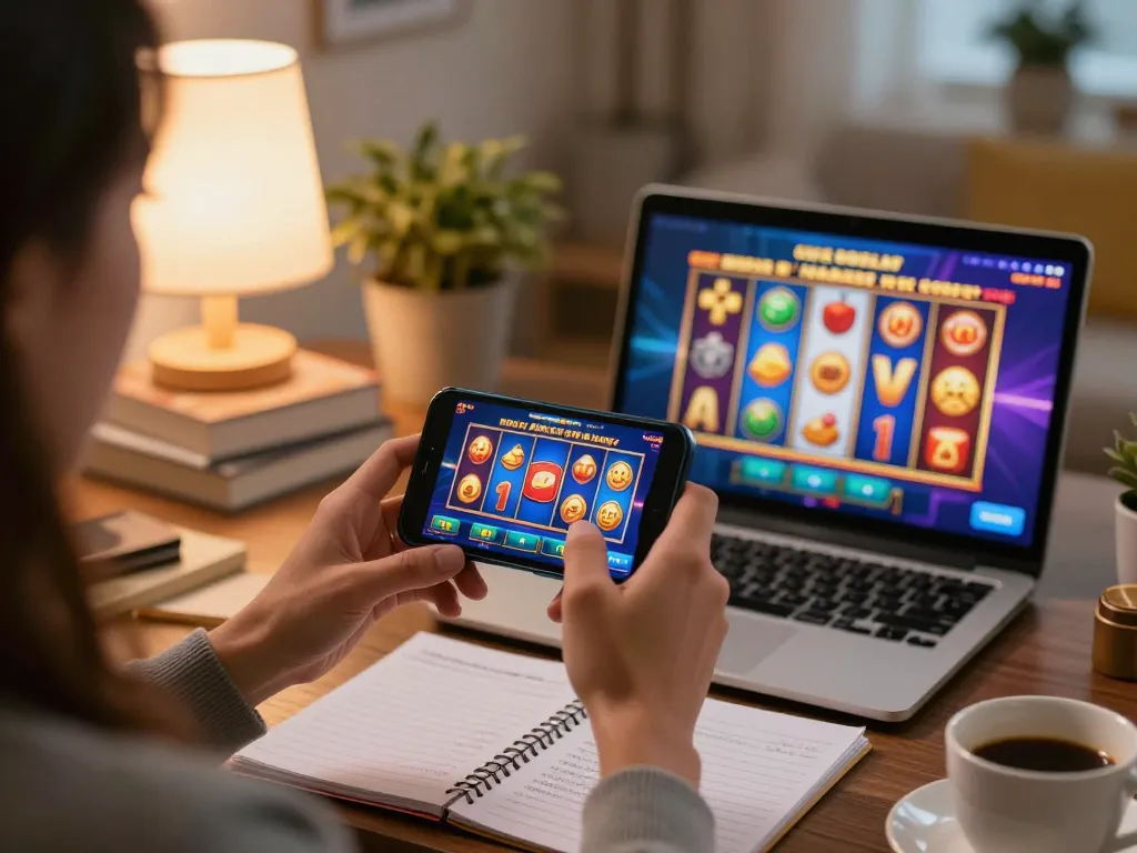 Engaging with 789club on mobile while enjoying a cozy home gaming atmosphere