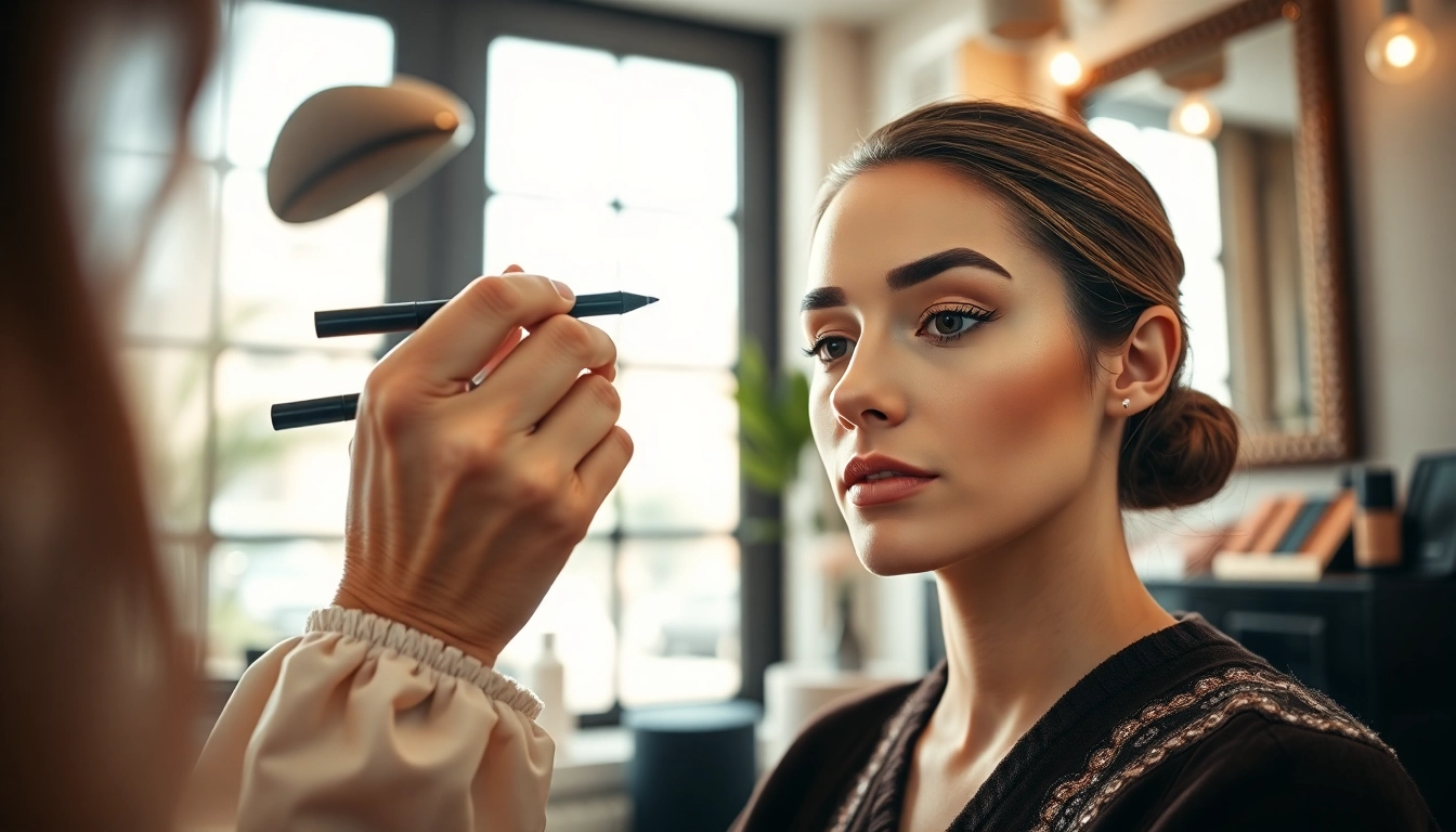 Enhance pencil eyebrows beautifully crafted by a professional makeup artist.