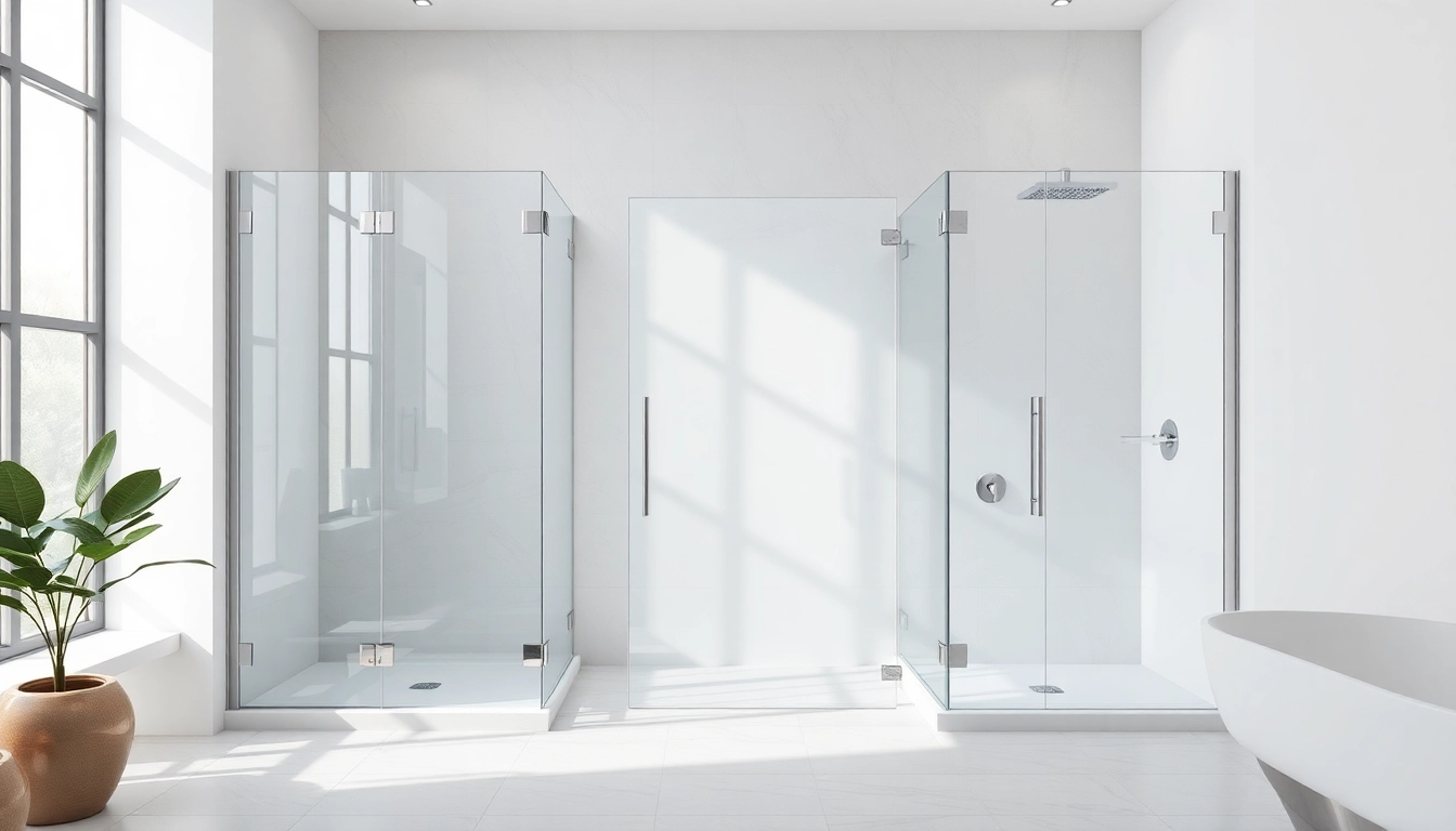 Stylish glass shower doors enhance a modern bathroom's elegance and design.
