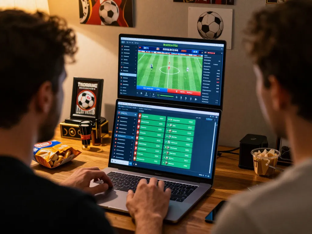 Cakhia TV user placing bets on sports events with engaging interface and warm atmosphere