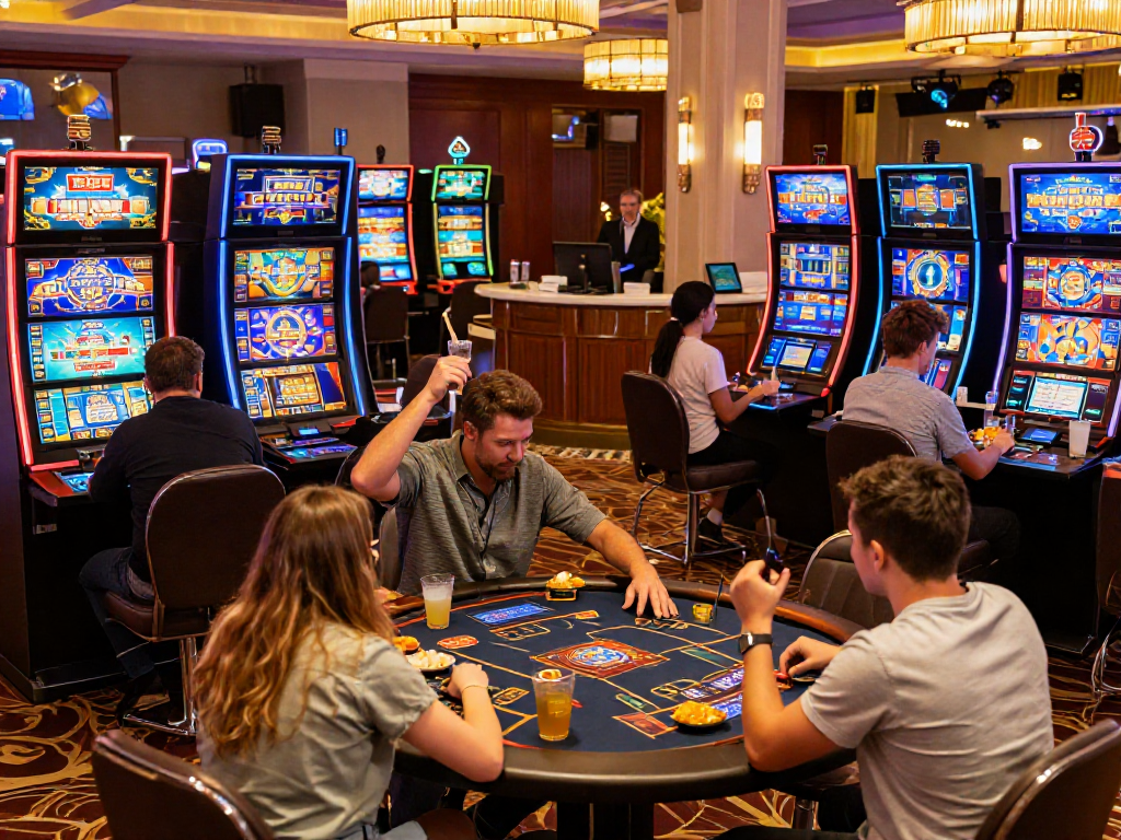 Dynamic interaction at trusted European online casinos, showcasing players enjoying a vibrant gaming atmosphere.