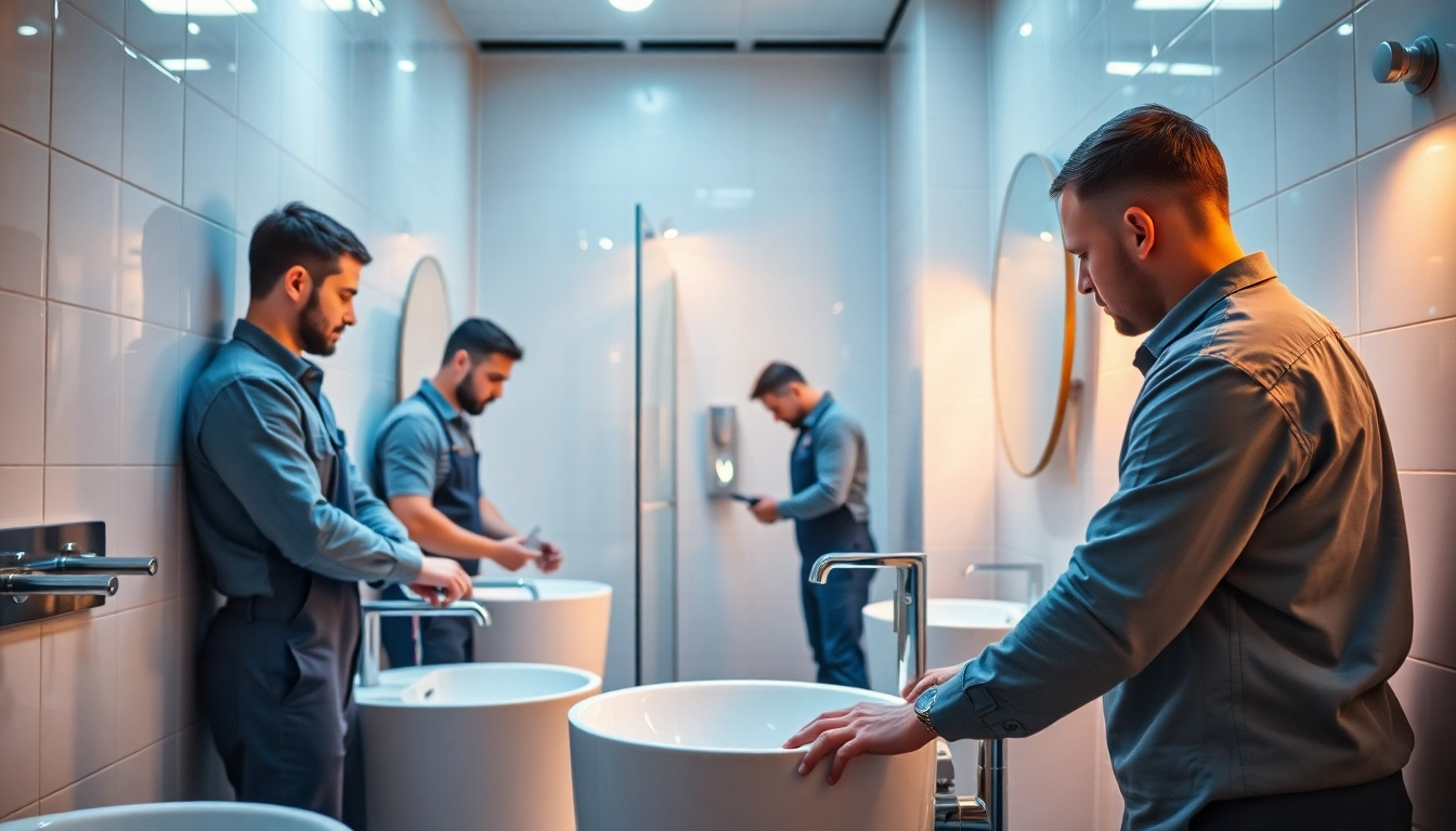 Sanitärinstallation mit sonni sanitär Produkten in einem modernen Badezimmer.