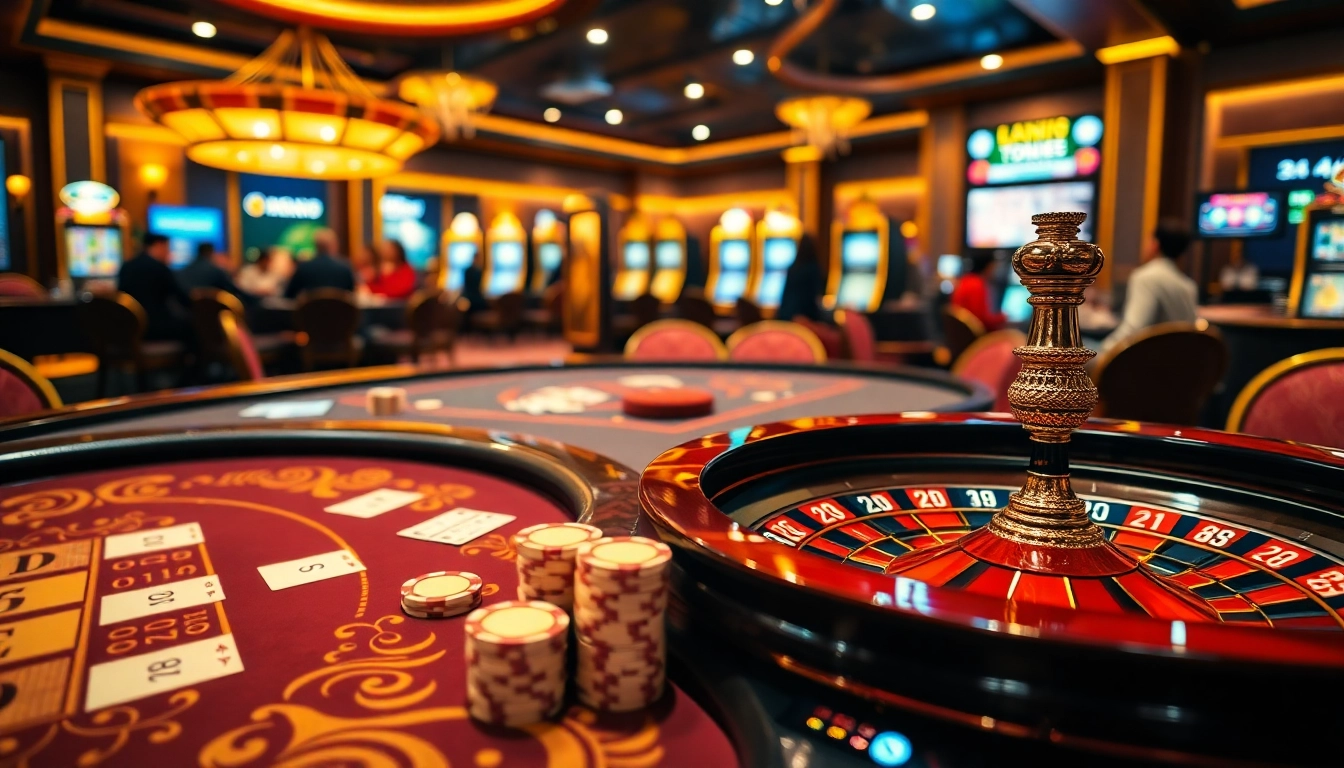Mengundang para penjudi di meja mewah yang menampilkan strategi Utama4D Togel dengan elemen kasino yang berwarna-warni.