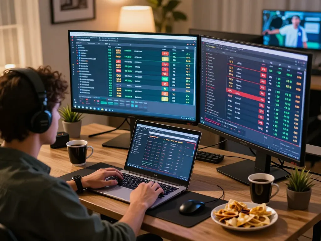 Kèo nhà cái sports betting setup with live odds displayed, showcasing strategic gameplay.