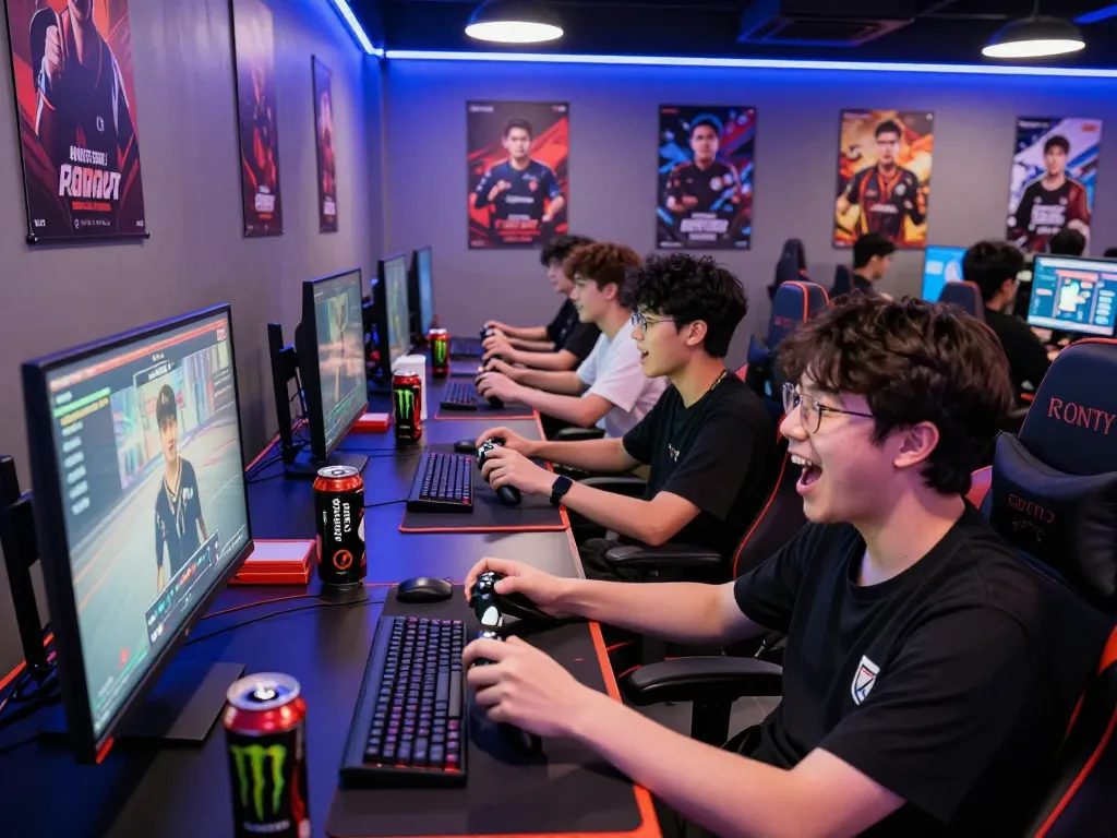 Exciting esports betting scene showcasing nổ hũ hubet88 with players engaged in competitive gameplay.