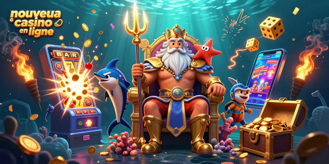 Jouez au nouveau casino en ligne et découvrez les jackpots avec Neptune et ses amis.