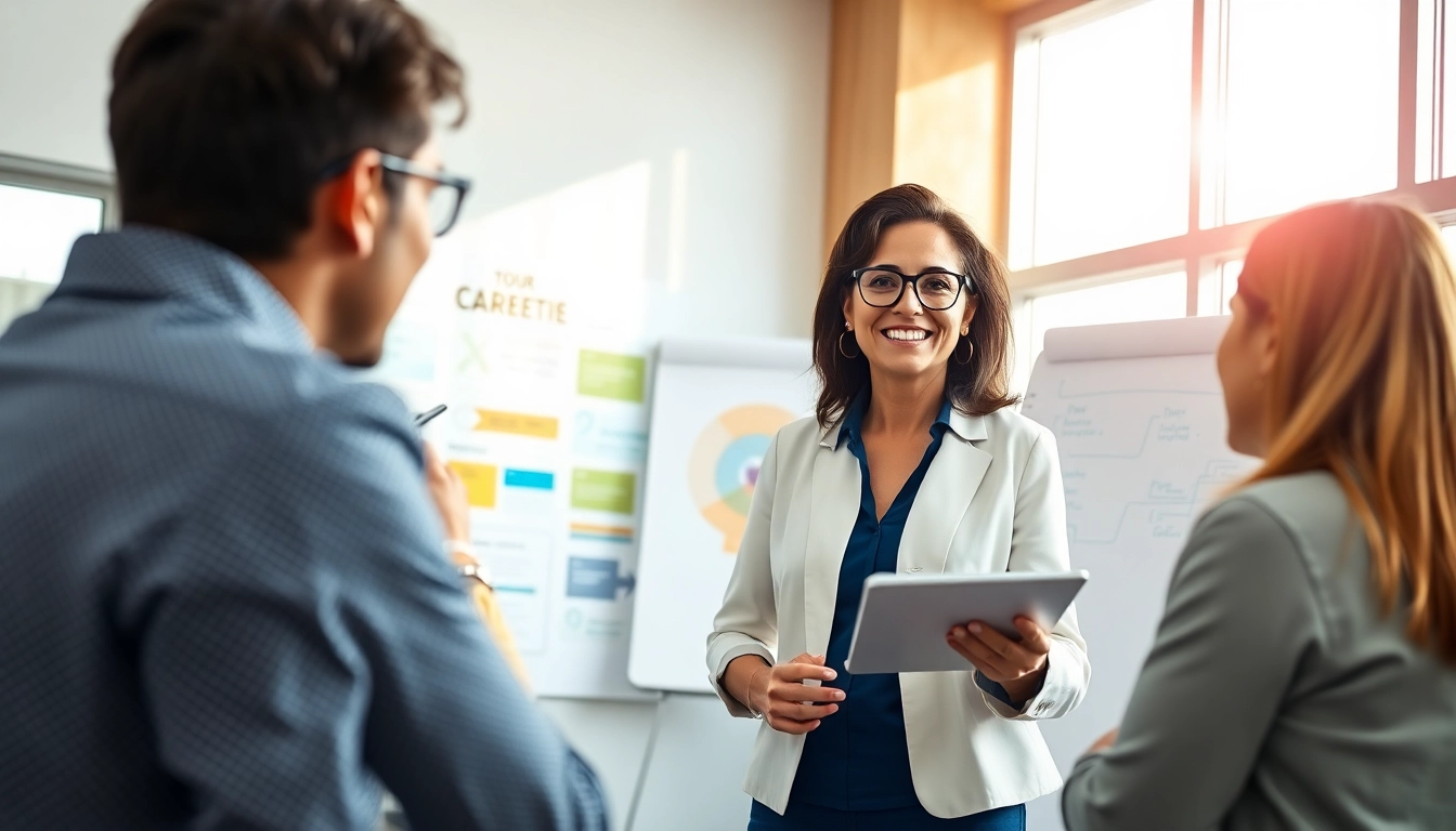 Interactive career coaching session fostering growth and collaboration among clients.