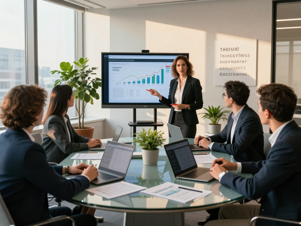 Bardya Ziaian ABC Capital leading a dynamic investment strategy meeting with engaged colleagues in a modern office.