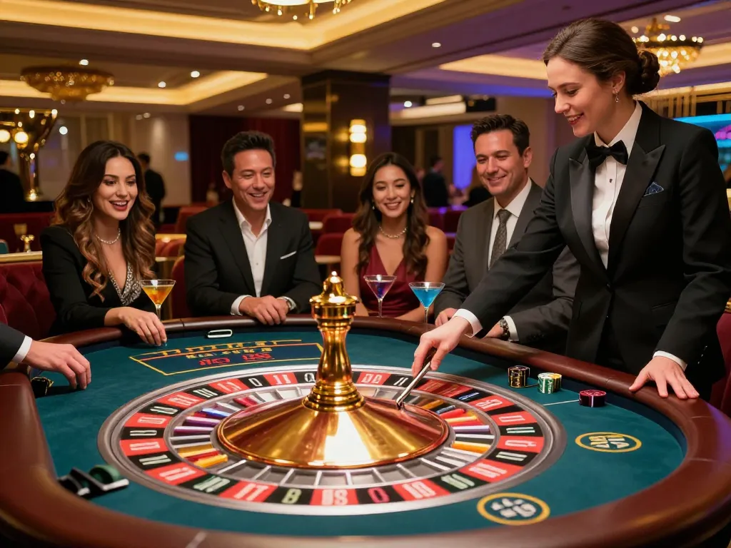 Players engaging in an exciting game of roulette at CM88 TRANG CHỦ casino lounge.