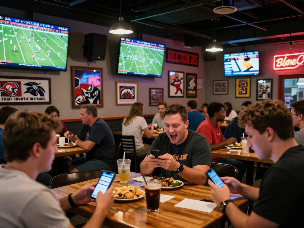 Experience the excitement of live sports betting at https://xoilac.now/ with fans engaged in football matches and betting.