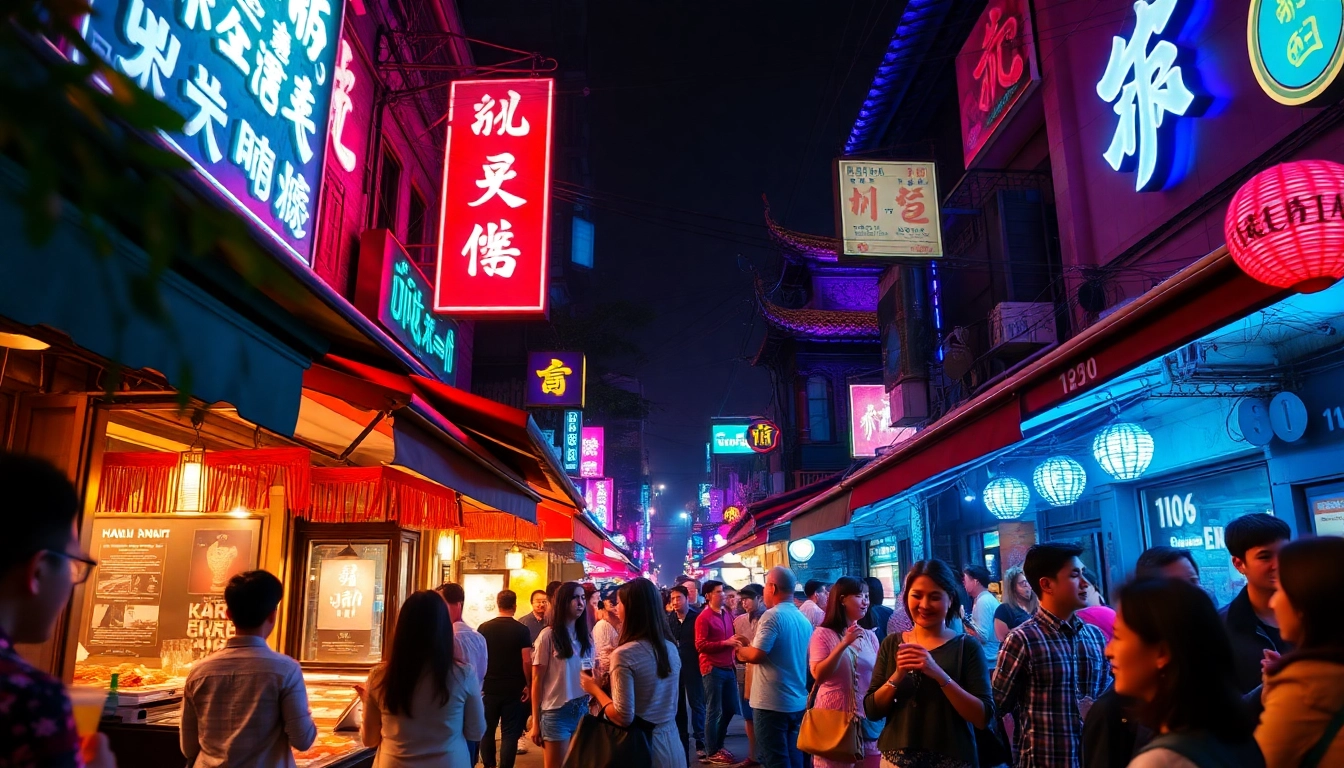 Explore the vibrant 하노이밤문화 with lively street scenes, karaoke bars, and traditional architecture.