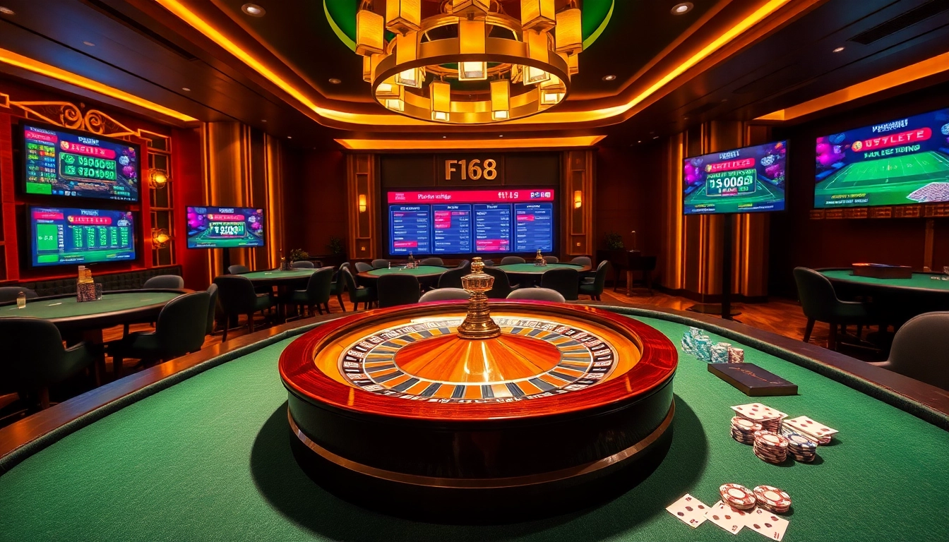 Join the excitement at Đăng Ký F168 with vibrant casino tables and thrilling games.