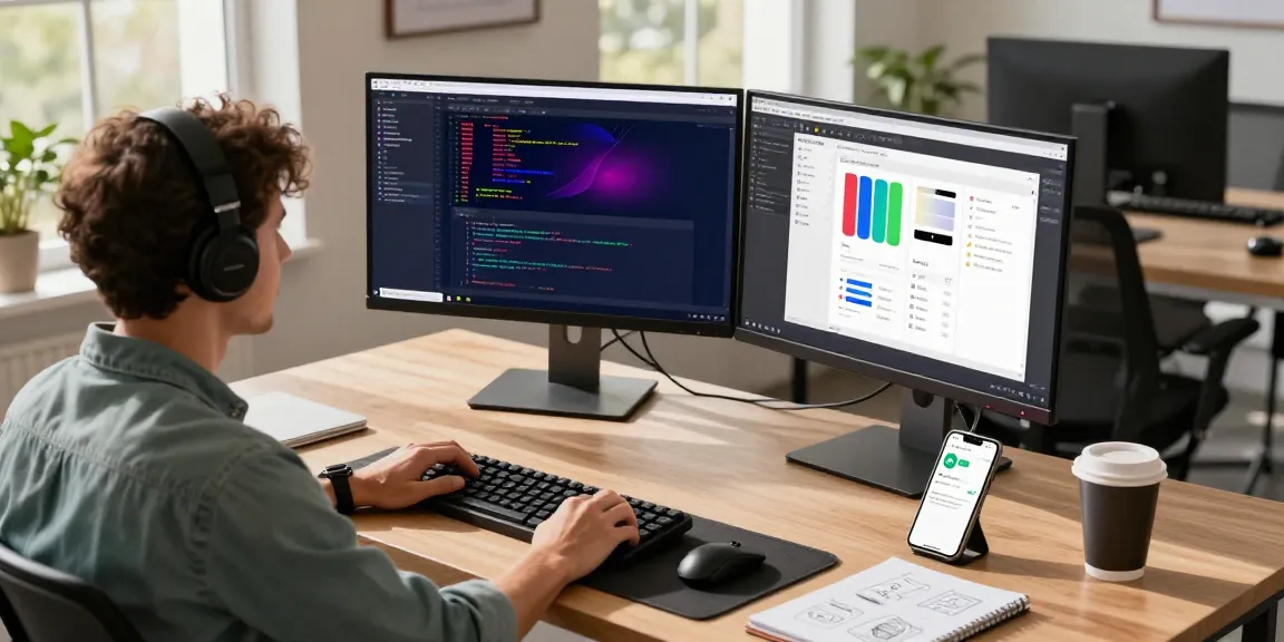 Dynamic workspace showcasing 截图工具下载 on dual monitors, promoting effective screenshot management.
