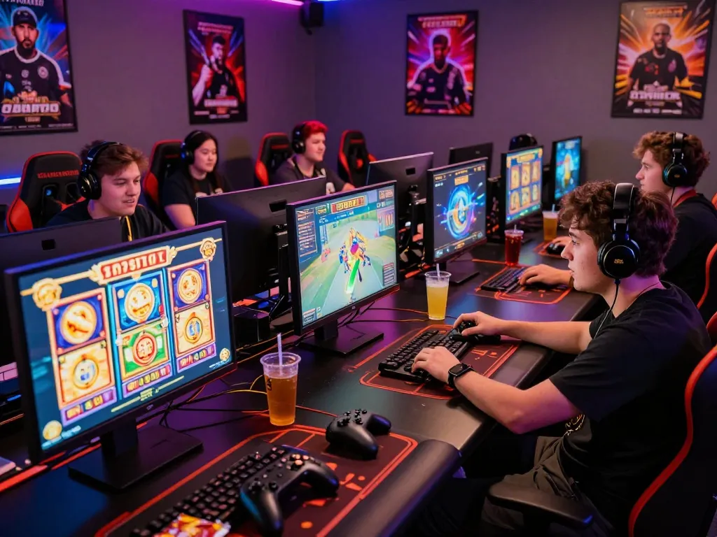 Exciting online gaming action at Autowin88, showcasing vibrant casino games and engaged players.