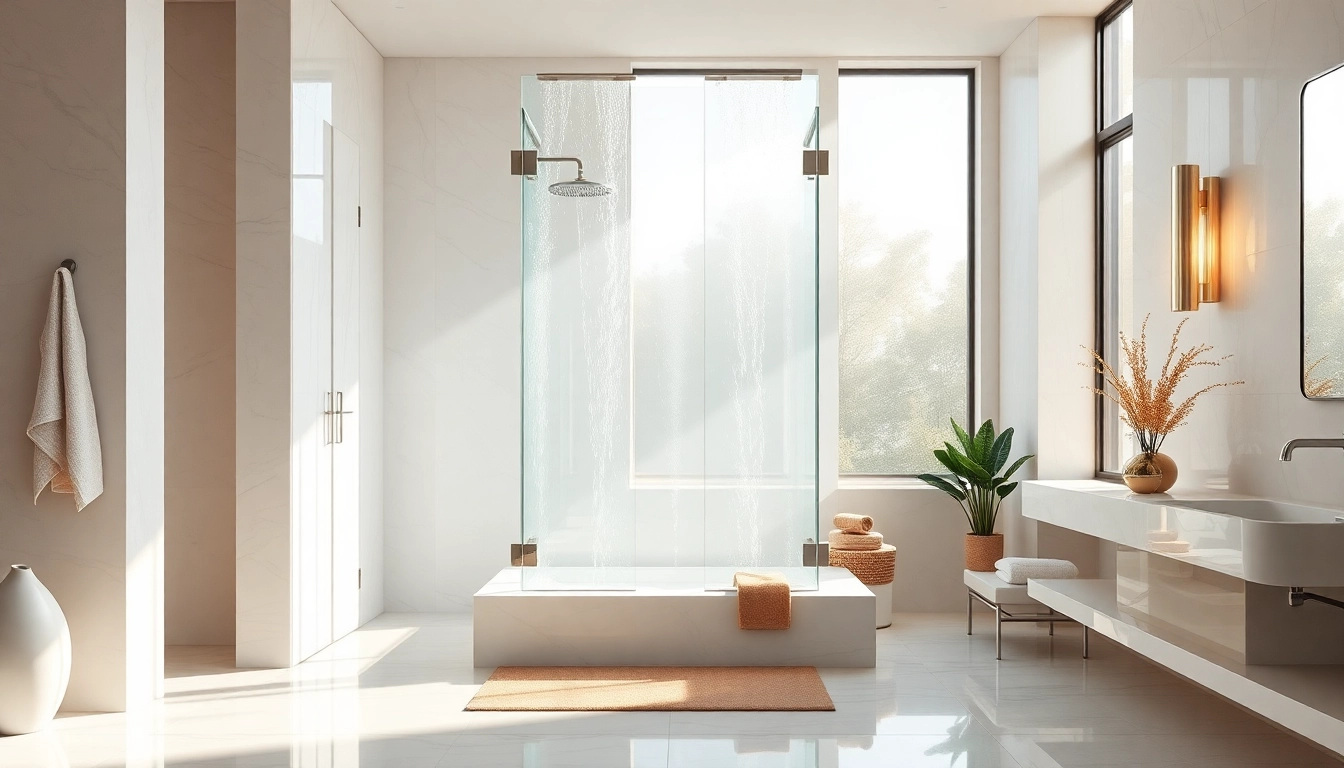 Experience luxury with elegant showers au featuring polished chrome fixtures and serene ambiance.