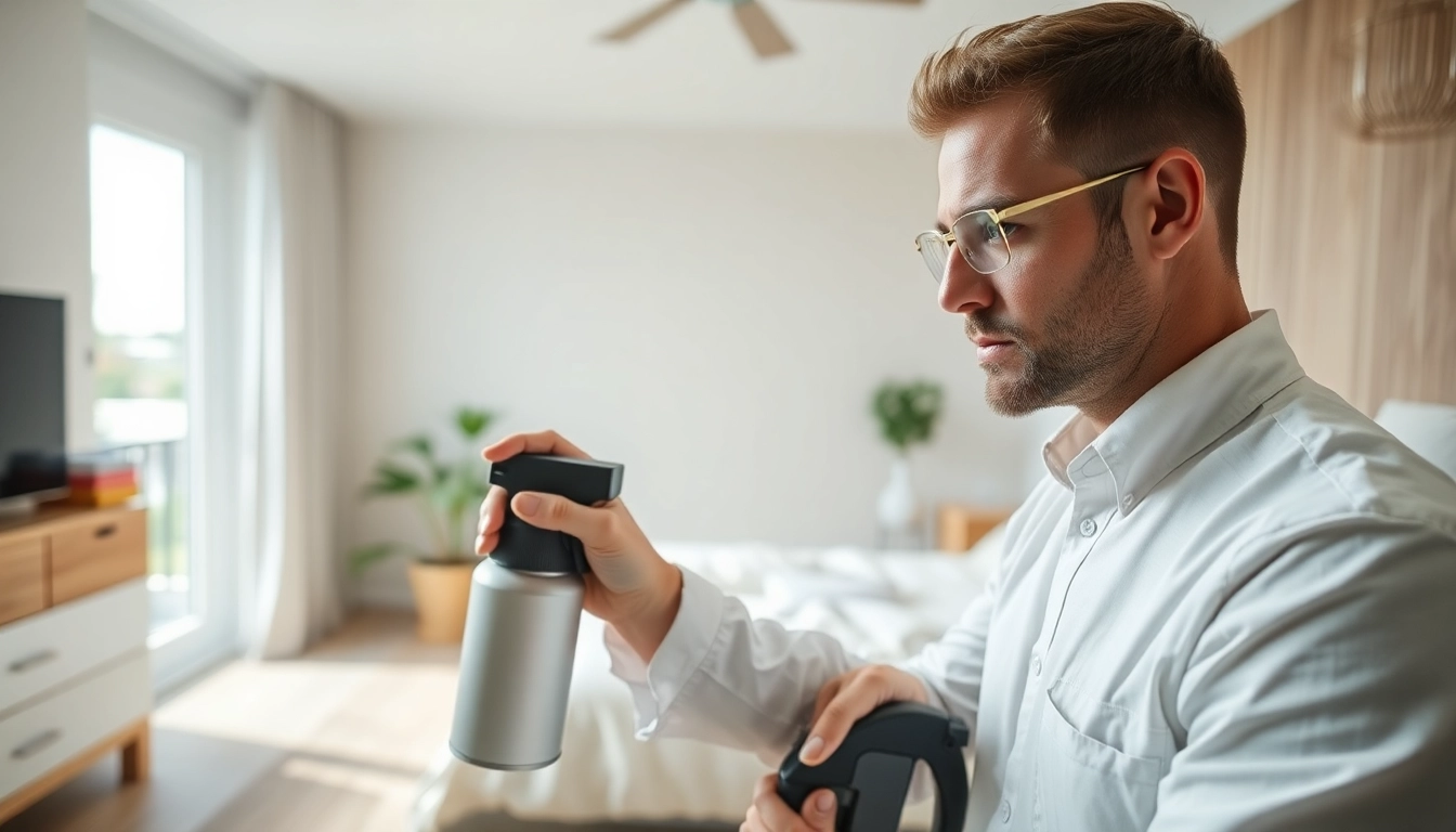 Implementing effective bed bug extermination services in a clean bedroom setting.