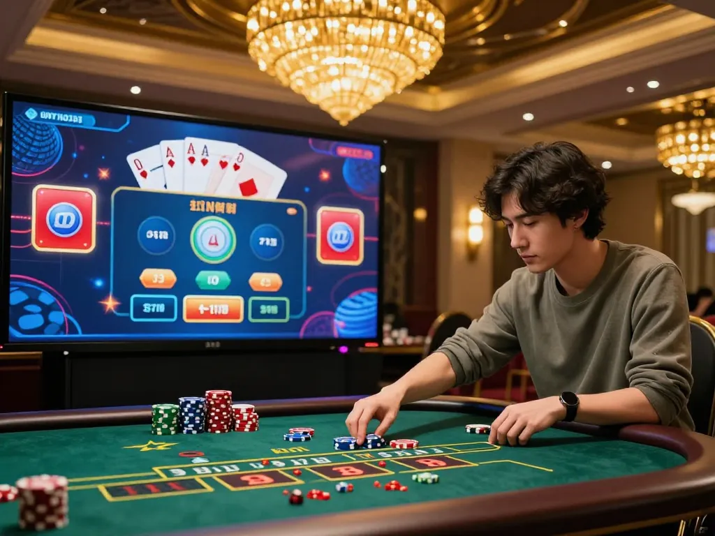 Engaging baccarat game at a modern online casino showcasing the excitement of 바카라사이트