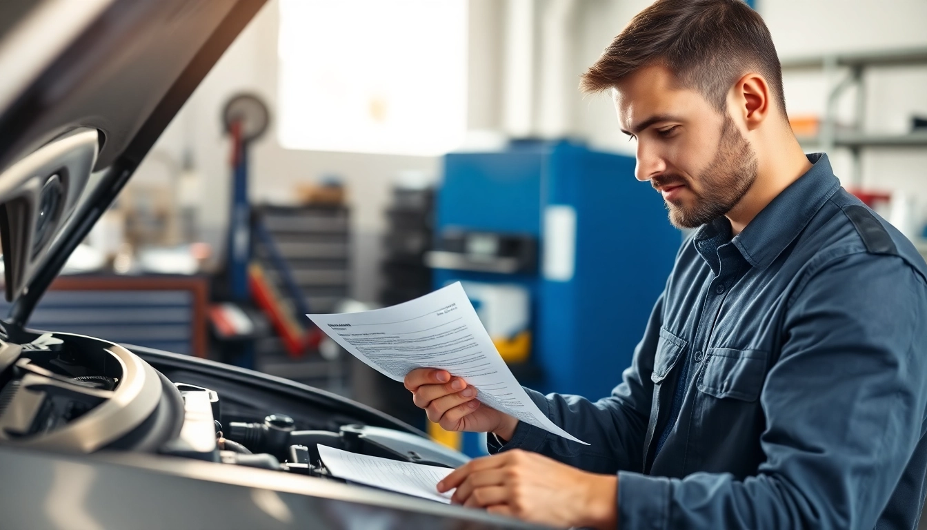 Illustrative representation of an auto protection plan with professionals discussing warranty details.