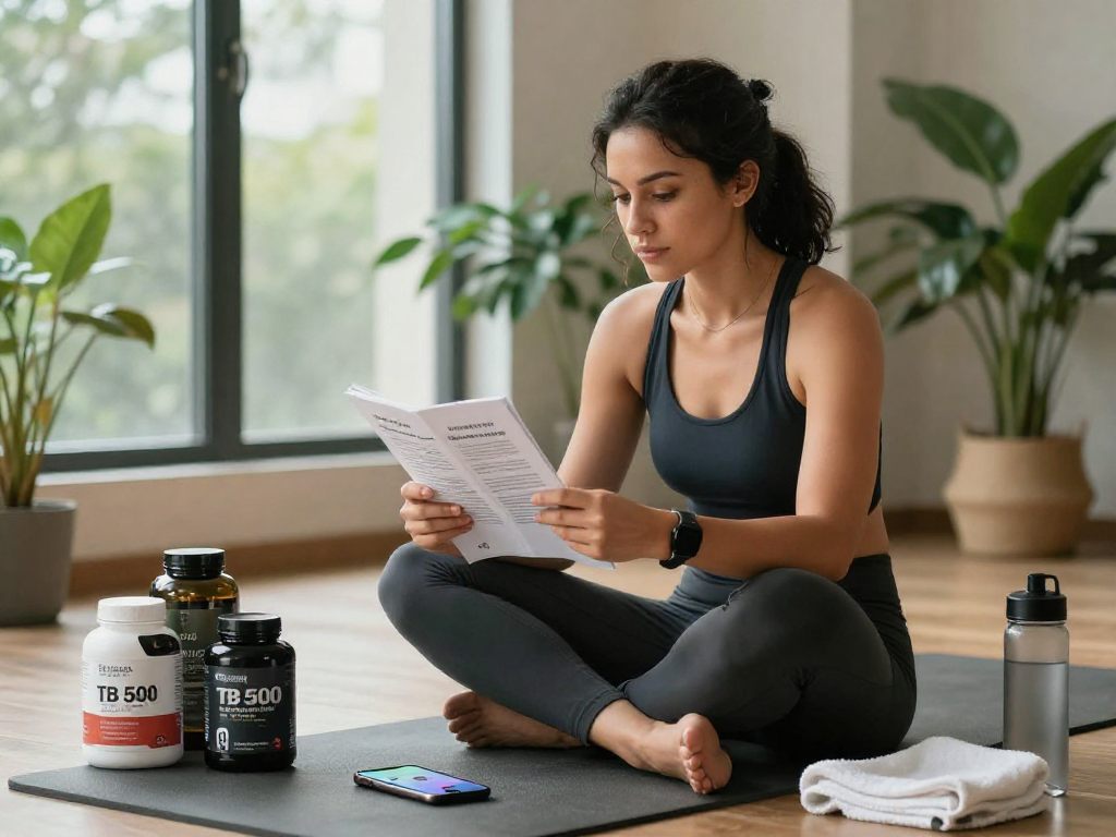 TB 500 benefits showcased in a modern wellness environment, supporting health recovery strategies.