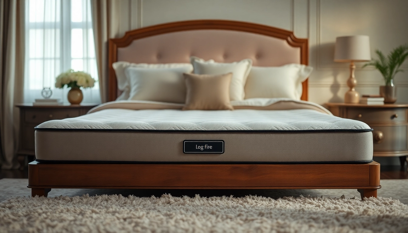 Experience the comfort of a stearns and foster pillowtop mattress in a serene bedroom setting.
