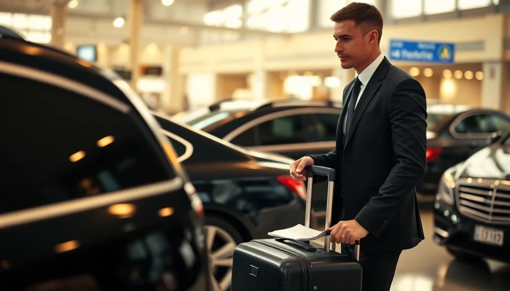 Experience top-notch Chauffeur Services near me with professional drivers handling luggage at an airport.
