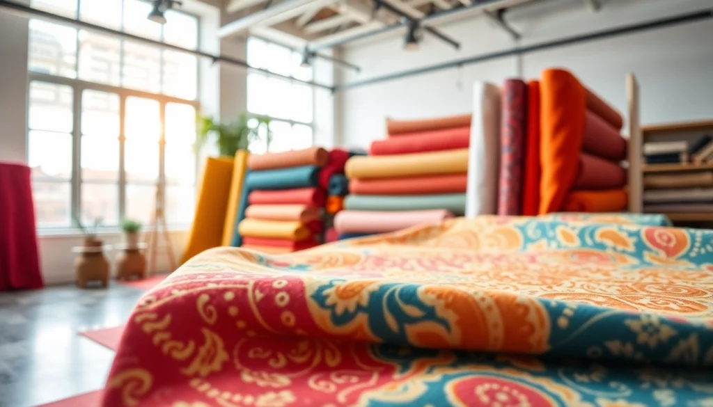 Punta di Roma stof met rijke texturen in een moderne studio-setting.