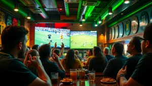 축구중계를 생생하게 즐기는 팬들의 흥미로운 모습