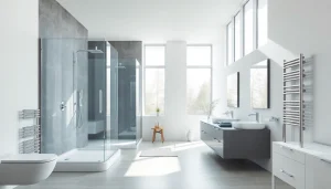 sonni sanitär GmbH präsentiert stilvolle Badprodukte in einem modernen Badezimmer.