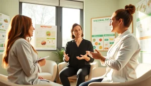 Understand visceral fat reduction strategies in a motivational health consultation setting.