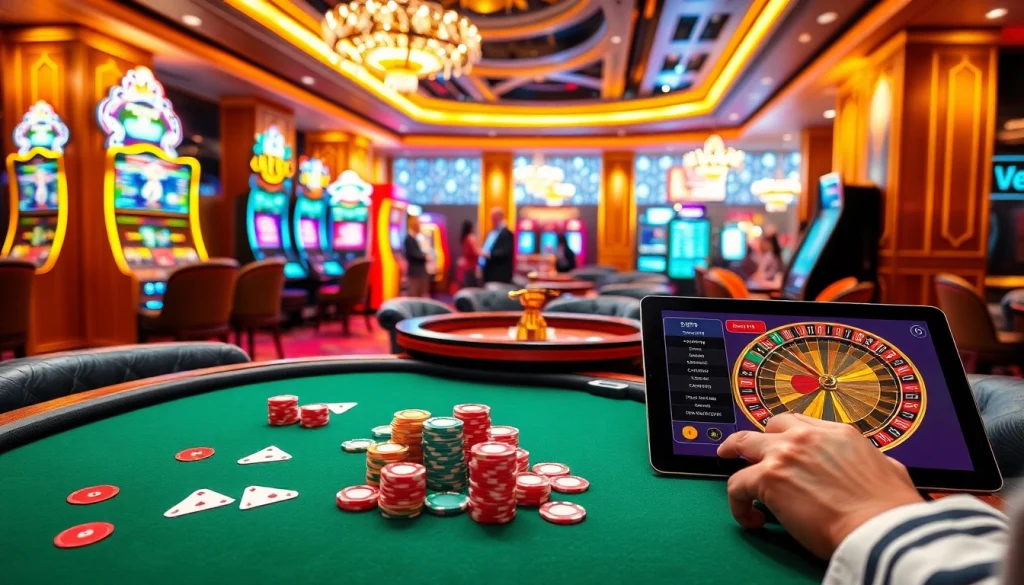 Enjoy thrilling gaming action with indibat at a luxurious casino featuring poker, slots, and roulette.