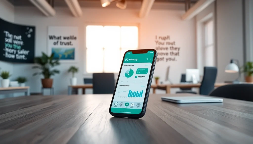 Boost your business engagement with WhatsApp Business CRM interface in a professional workspace.