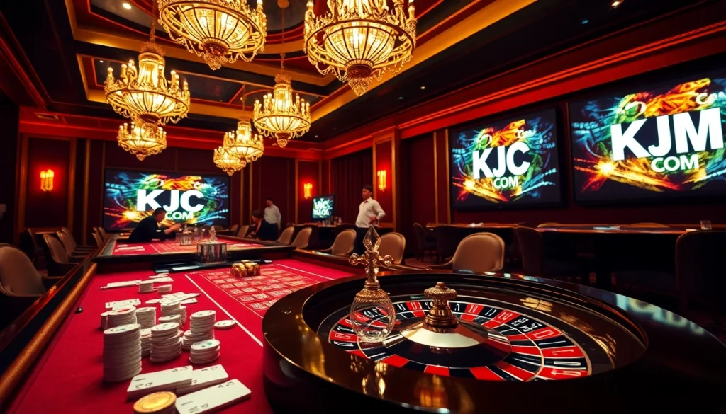 Engaging in an exciting gambling experience at KJC COM's luxurious online casino.