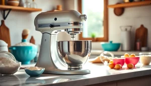 Mix delicious recipes with the versatile KitchenAid mixer NZ, showcasing its sleek design and powerful features.
