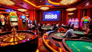 Gamble at RR88's luxurious casino tables for a thrilling experience.