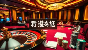 A thrilling casino scene illustrating 상품권신용카드 usage at the roulette table with vibrant chips.